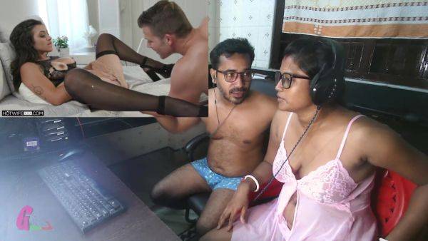 हद म परन रवय - Indian Desi Hot Wife Reactions Watching Porn - videomanysex.com - India on nochargetube.com