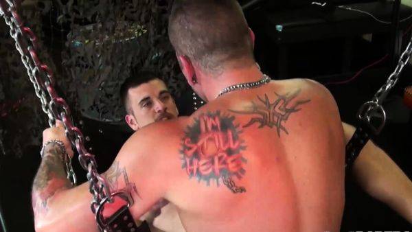 BAREBACKTHATHOLE Tattooed Hugh Hunter Raw Fucks Josh Stone - drtuber.com on nochargetube.com