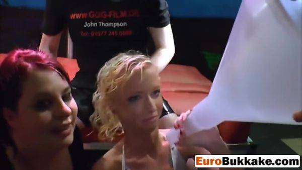 Filthy European Whores Are Showered With Piss In Gang B - hclips.com on nochargetube.com