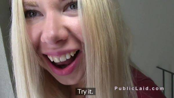 Blonde Russian Fucks In Staircase - videomanysex.com - Russia on nochargetube.com