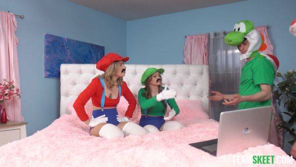 Mario Bros role play perversions lead teen sluts to insane sex - xbabe.com on nochargetube.com