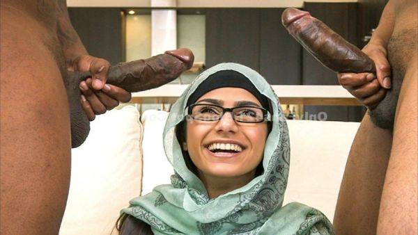 Arab whore Mia Khalifa's First Monster Cock Threesome - interracial hardcore - xtits.com on nochargetube.com