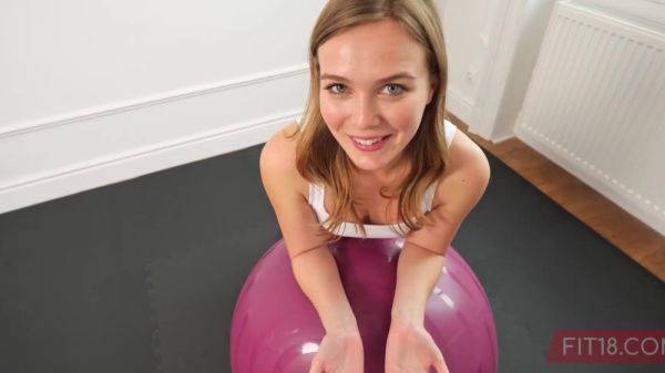 Petite teen Stella Sedona uses trainer's dick for cardio workout - anysex.com on nochargetube.com