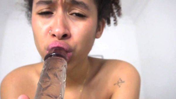 Hot Ebony Teen with Braces gives Sloppy Blowjob - drtuber.com on nochargetube.com