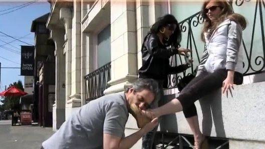 Bossy Delilah mistresst public foot humiliation with - drtuber.com on nochargetube.com