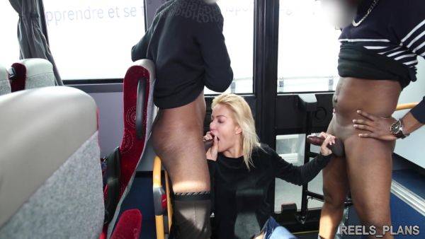 Pretty Serbian Blonde Unexpectedly Meets 2 Strangers Who Fuck Her On A Bus And Dp At The Hotel! - Cherry Kiss - hclips.com - Serbia on nochargetube.com