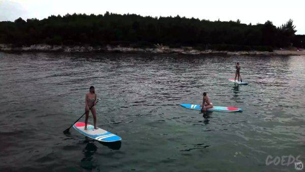 Paddle Boarding And Sunbathing Babes On Vacation Miss Pussycat With Rebeka Ruby Adriana And Sammy - hotmovs.com on nochargetube.com