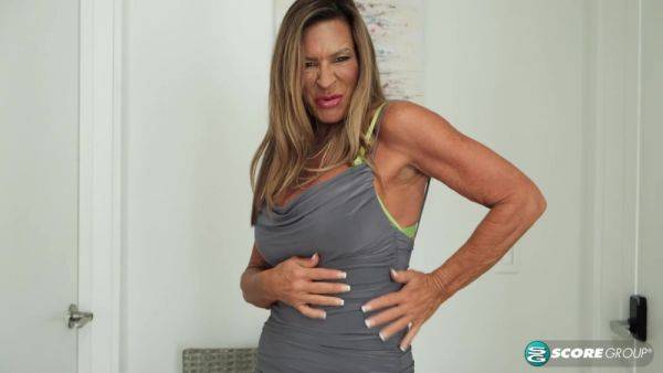 Our New 60plus Milf Shows Off Her Big Tits And Fuckable Pussy And Talks Dirty - hotmovs.com on nochargetube.com