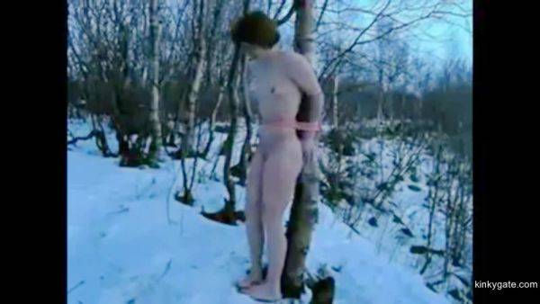 Numb Slave Girl Struggles In The Snow - hclips.com on nochargetube.com