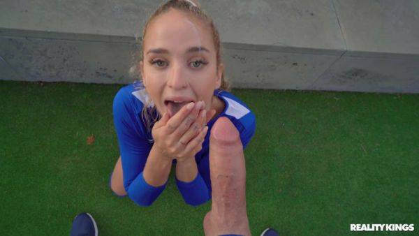 Cute soccer player Geishakyd rides firm cock in POV - xhand.com on nochargetube.com