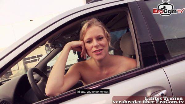 Public Car pick up date with german blonde street slut - German - xhand.com - Germany on nochargetube.com