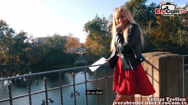 Real German Blind Date on Street with german skinny Milf - txxx.com - Germany on nochargetube.com