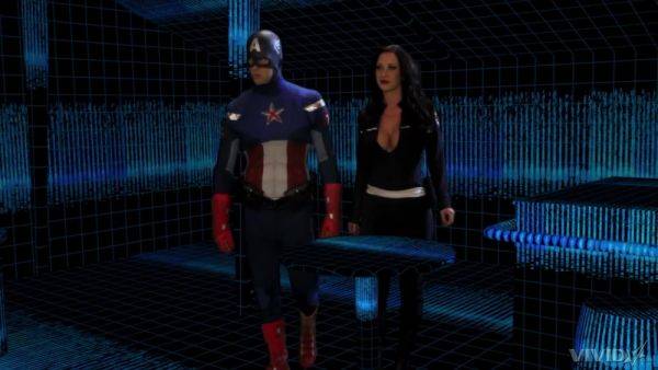 Busty brunette granted Captain America's huge dick for more than just blowjob - hellporno.com on nochargetube.com