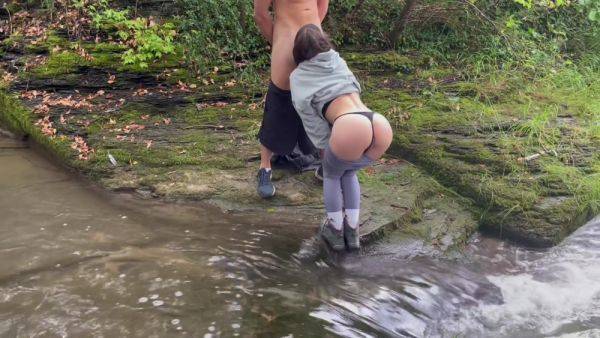 Hot Hiker Gets Fucked In The Woods By The River! - desi-porntube.com - India on nochargetube.com