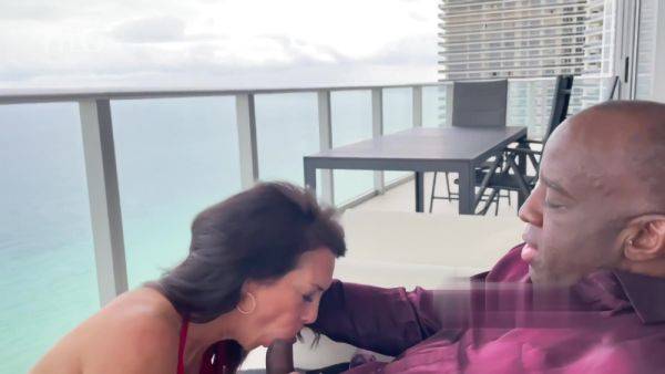 Beautiful Milf Fucks Her Lover On A Resort Balcony - upornia.com on nochargetube.com