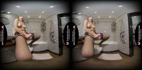 Candy Red bathroom - solo masturbation in POV VR with toy - xhand.com on nochargetube.com