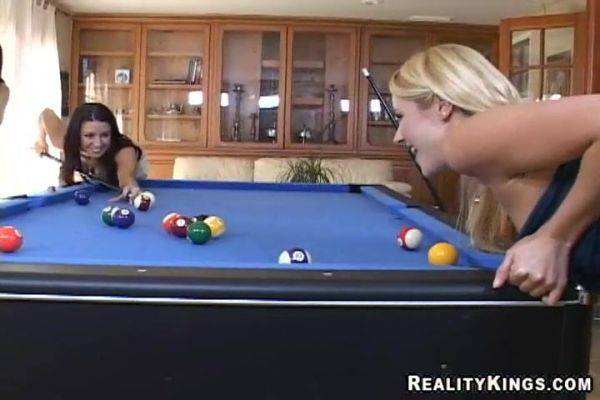 Billiard Boobies - Lesbian Threesome with Samantha Ryan - xhand.com on nochargetube.com