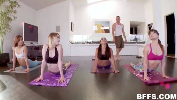 Steamy Sly Yoga - Jasmine Summers, Demi Lopez, and Alison Rey - porntry.com on nochargetube.com