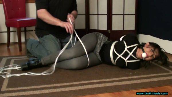 Sahrye Hogtied In Boots - Bondage Porn - hclips.com on nochargetube.com