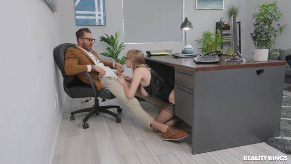 Nerdy secretary devours cock like a pro in addictive office kinks - xbabe.com on nochargetube.com