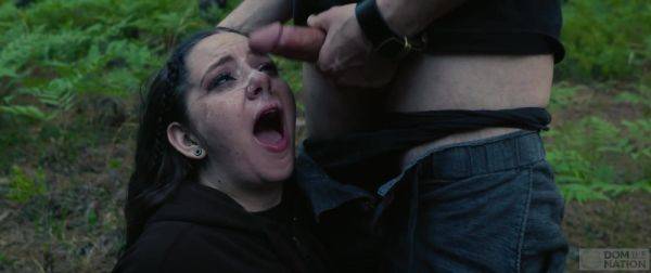 Deepthroat and Facial Outdoors - Brunette Lily Thot Face Fucked In The Forest - rough sex - xhand.com on nochargetube.com