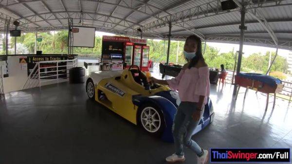 Cute Thai amateur teen girlfriend go karting and recorded on video after - hotmovs.com - Thailand on nochargetube.com