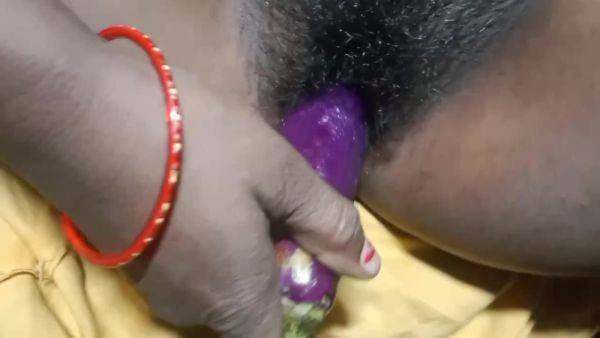 Neetu Bhabhi Put Brinjal In His Huge Pussy . And Masturbating Herself - hclips.com on nochargetube.com