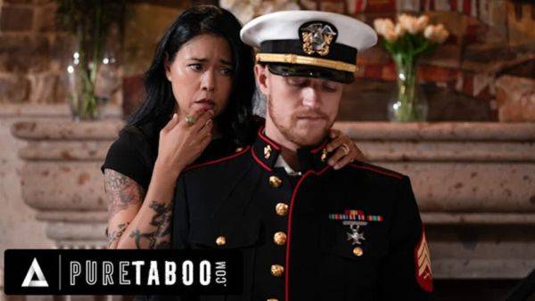 PURE TABOO Lonely Widow Dana Vespoli Wants Stepson To Wear Gone Husband Military Uniform & Fuck Her - txxx.com on nochargetube.com