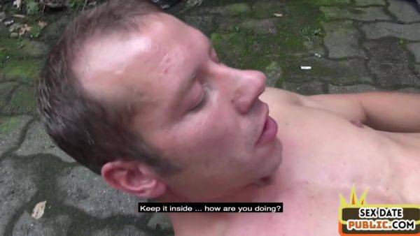 Facial mature slut 3some fucked outdoor on public place - hotmovs.com on nochargetube.com