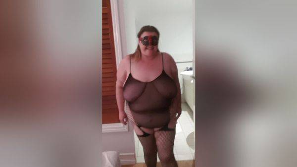 Bbw Bunny In Black With Mask - Black Mask - videomanysex.com on nochargetube.com