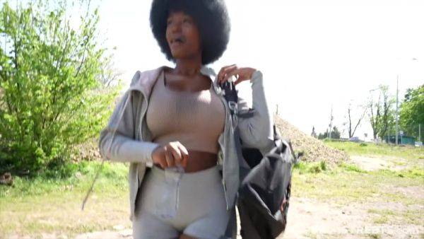 Czech Streets 152: Quickie with Cute Busty Black Girl - hotmovs.com - Czech Republic on nochargetube.com