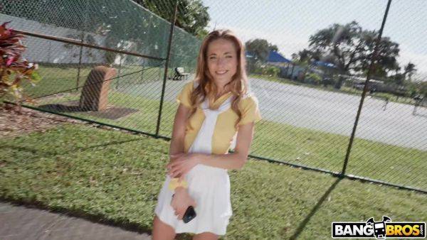 Getting picked-up by a stranger, Alexis James goes full slut after tennis - anysex.com on nochargetube.com