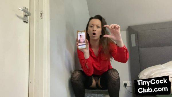 SPH domina in leather skirt talks bad to small dick losers - txxx.com - Britain on nochargetube.com