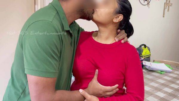 Stepdaughter - Romantic Deep Kissing, Handjob And Nipple Play With Horny Indian - desi-porntube.com - India on nochargetube.com