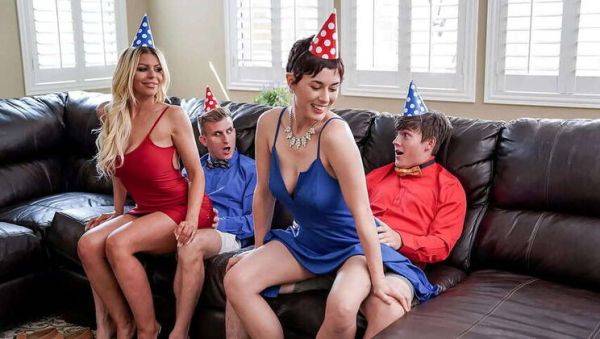 Two Step-Moms Plan an Unforgettable Birthday Surprise for Their Step-Sons: A Swapmilf Special - veryfreeporn.com on nochargetube.com