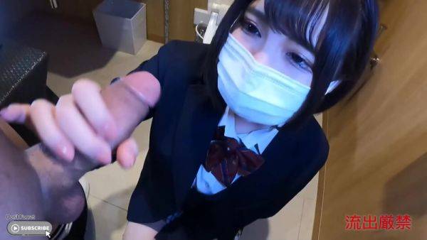 Asian schoolgirl sucked dick and got fucked in a bathroom pov - anysex.com - Japan on nochargetube.com