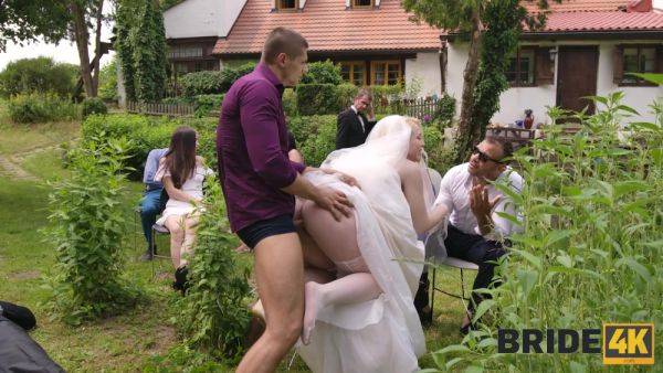 Big ass blondie gets fucked on her wedding day in front of everyone - anysex.com on nochargetube.com