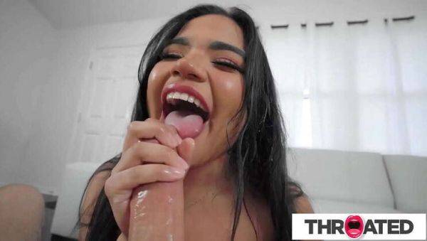 Latin Beauty Summer Col Gives Intense Blowjob and Gets Messy with Apollo Banks - xxxfiles.com on nochargetube.com