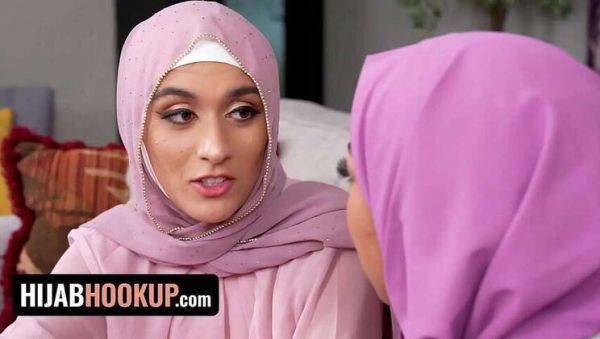 Hijab-Wearing Stepsisters Malina and Aubry Give Their StepBrother a Naughty Surprise - Forbidden Encounter - veryfreeporn.com on nochargetube.com