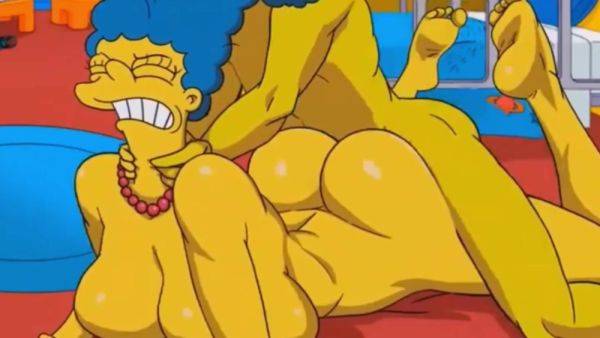 Marge Simpson assfucked in GYM locker room - Porn Cartoon - anysex.com on nochargetube.com