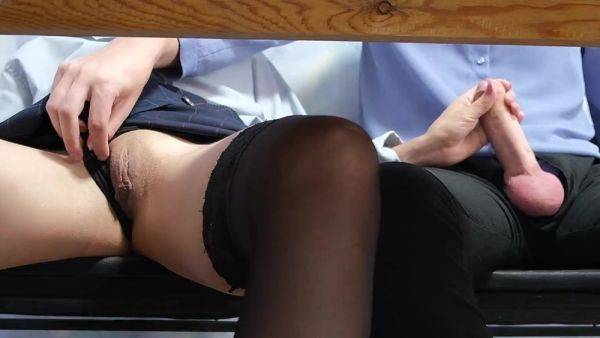 It's boring in class as always, so I'll touch my hot classmate at the desk - anysex.com on nochargetube.com