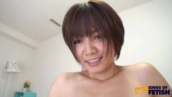 Busty Japanese Babe Gets Her Shaved Pussy Drilled Deep In Many Positions On The Bed - hotmovs.com - Japan on nochargetube.com