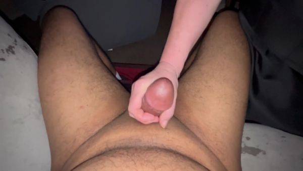 Hand Job Cock Stroking And Cum On My Balls - hclips.com on nochargetube.com