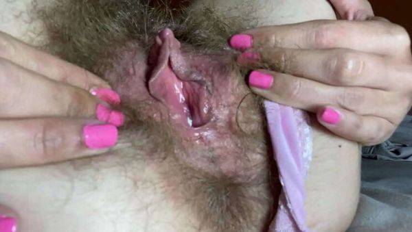 Amateur Blonde with Hairy Pussy and Big Clit Experiences Intense Orgasm - veryfreeporn.com on nochargetube.com