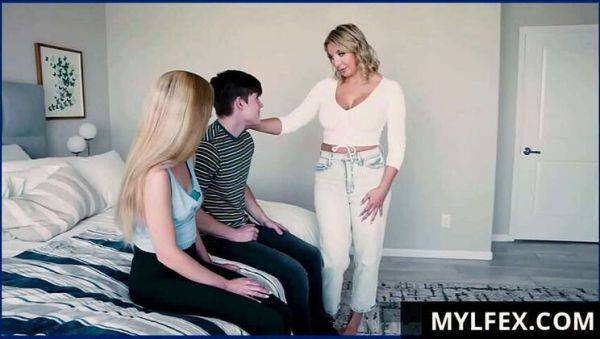 MylfeX: MILF Tutors Steamy Lessons to Her Innocent Stepkids (Featuring Macy Meadows, Sophia Deluxe) - porntry.com on nochargetube.com