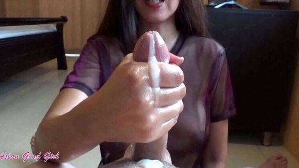 Asian Good Girl's Handjob Compilation 2 - Big White Cock & Oil - porntry.com - Thailand on nochargetube.com