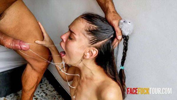 Latina in Tears During Face Fucking, Swallows Cum - porntry.com on nochargetube.com