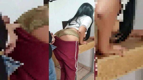 Authentic teen: Classroom quickie & cock-sucking. Latina student with big ass in public, sexy lingerie & school uniform. - veryfreeporn.com on nochargetube.com