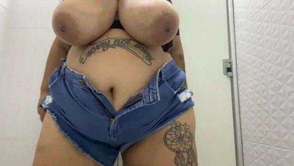 Mary Jhuana: BBW Pornstar Gets Naughty in Public, Plugs Her Ass at the Mall - porntry.com - Brazil on nochargetube.com