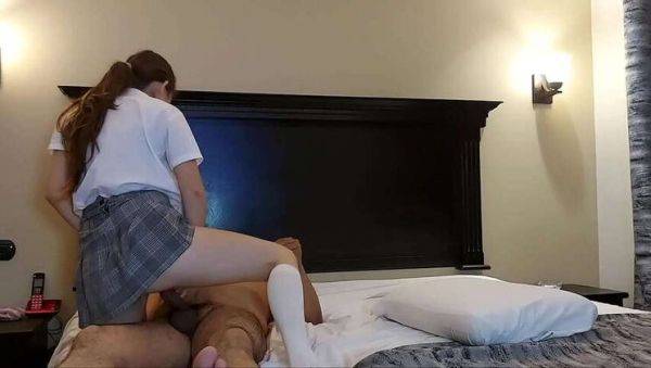 Authentic amateur footage: Old man with a young Latin student! A real 18-year-old teen, petite and skinny, in a student uniform! Not fake, homemade video, featuring natural tits and hot colle - porntry.com on nochargetube.com